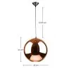 Luminária de Teto - Luminária Pendente Globo de Metal - 25 cm - Range image 7
