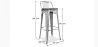 Banco Bar com encosto - Madeira e Aço - 76cm - Stylix image 7