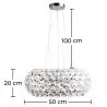 Luminária de Teto - Luminária Pendente Bolas de Cristal - 50cm - Savoni image 7