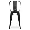 Banco Bar com Encosto - Design Industrial - 60cm - Stylix image 7