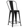 Banco Bar com Encosto - Design Industrial - 60cm - Stylix image 7