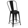 Banco Bar com Encosto - Design Industrial - 60cm - Stylix image 7