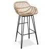 Banco Bar em Rattan com Braços - Estilo Boho Bali - 75cm - Many image 7