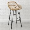 Banco Bar em Rattan com Braços - Estilo Boho Bali - 75cm - Many image 7