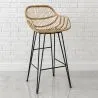 Banco Bar em Rattan com Braços - Estilo Boho Bali - 75cm - Many image 7
