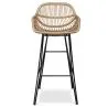 Banco Bar em Rattan com Braços - Estilo Boho Bali - 75cm - Many image 7
