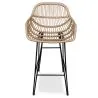 Banco Bar em Rattan com Braços - Estilo Boho Bali - 75cm - Many image 7