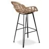 Banco Bar em Rattan com Braços - Estilo Boho Bali - 75cm - Many image 7