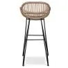 Banco Bar em Rattan com Braços - Estilo Boho Bali - 75cm - Many image 7