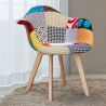  Cadeira de Jantar com Apoio de Braços - Estofada em Patchwork - Pixi image 7