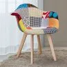  Cadeira de Jantar com Apoio de Braços - Estofada em Patchwork - Pixi image 7