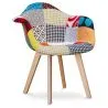  Cadeira de Jantar com Apoio de Braços - Estofada em Patchwork - Pixi image 7