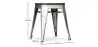 Banqueta com encosto - Design Industrial - Madeira e Aço - 45cm - Stylix image 7