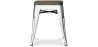 Banqueta com encosto - Design Industrial - Madeira e Aço - 45cm - Stylix image 7