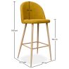 Banco estofado em tecido - Design escandinavo - 76cm - Evelyne image 7
