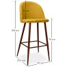 Banco estofado em tecido - Design escandinavo - 76cm - Evelyne image 7