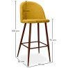 Banco estofado em tecido - Design escandinavo - 76cm - Evelyne image 7