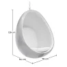 Poltrona Suspensa de Design em Forma de Ovo - Estofada em Tecido - Eny image 7