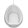Poltrona Suspensa de Design em Forma de Ovo - Estofada em Tecido - Eny image 7