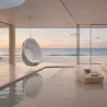 Poltrona Suspensa de Design em Forma de Ovo - Estofada em Tecido - Eny image 7
