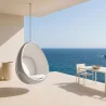 Poltrona Suspensa de Design em Forma de Ovo - Estofada em Tecido - Eny image 7