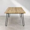 Mesa de jantar retangular - Estilo industrial - Madeira e metal - 150cm - Hairpin  image 7