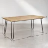 Mesa de jantar retangular - Estilo industrial - Madeira e metal - 150cm - Hairpin  image 7