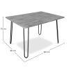 Mesa de jantar retangular - Estilo industrial - Madeira e metal - 120cm - Hairpin image 7