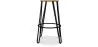 Banco redondo - Design Industrial - Madeira e Metal - 66cm - Gancho de cabelo image 7