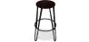 Banco Bar Redondo - Design Industrial - Madeira e Metal - 66cm - Gancho de cabelo image 7