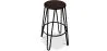 Banco Bar Redondo - Design Industrial - Madeira e Metal - 66cm - Gancho de cabelo image 7