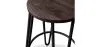 Banco Bar Redondo - Design Industrial - Madeira e Metal - 66cm - Gancho de cabelo image 7
