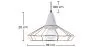 Luminária de teto Desenho retrô - Luminária pendente em metal e concreto - Giotto image 7