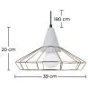 Luminária de teto Desenho retrô - Luminária pendente em metal e concreto - Giotto image 7