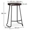 Banco Bar - Desenho Industrial - Madeira e Metal - 66 cm - Adriel image 7