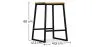 Banco Bar - Design Industrial - Madeira e Metal - 60cm - Big Boy image 7