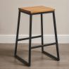 Banco Bar - Design Industrial - Madeira e Metal - 60cm - Big Boy image 7