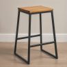 Banco Bar - Design Industrial - Madeira e Metal - 60cm - Big Boy image 7