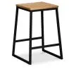 Banco Bar - Design Industrial - Madeira e Metal - 60cm - Big Boy image 7