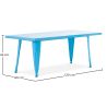 Mesa retangular infantil - Design industrial - 120cm - Stylix image 7