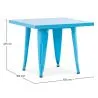 Mesa quadrada infantil - Industrial - Metal - 60cm - Stylix image 7