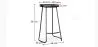 banco de bar - desenho industrial - Madeira e metal - 76cm - Aiyana image 7