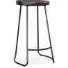 banco de bar - desenho industrial - Madeira e metal - 76cm - Aiyana image 7