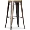 Banco Bar - Desenho Industrial - Aço e Madeira - 76cm - Stylix image 7