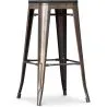Banco Bar - Design Industrial - Madeira e Metal - 76cm - Stylix image 7