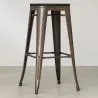 Banco Bar - Design Industrial - Madeira e Metal - 76cm - Stylix image 7