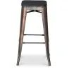 Banco Bar - Design Industrial - Madeira e Metal - 76cm - Stylix image 7