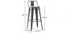 Banco Bar com encosto - Desenho Industrial - 76 cm - Stylix image 7