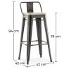 Banco Bar com encosto - Desenho Industrial - 76 cm - Stylix image 7