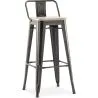 Banco Bar com encosto - Desenho Industrial - 76 cm - Stylix image 7